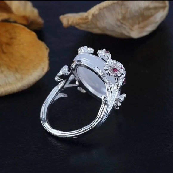 🧚‍♀️ Tree & Stone Faerie Ring ◇ Very Cool Costume Jewelry Ring - Picture 4 of 7